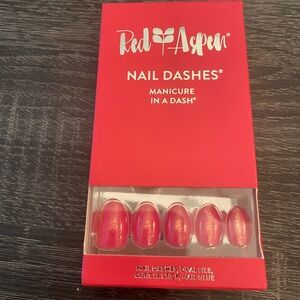 Red Aspen Medium Acrylic Nails Polished Pink Ivanna